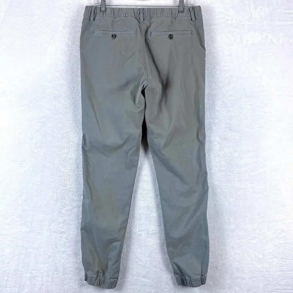 Bear Bottom Pants Mens L Tall Gray Pull On Elastic Waist Chino Preppy Classic